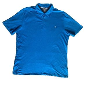 Volcom Wowzer polo shirt short sleeve cotton blue XL